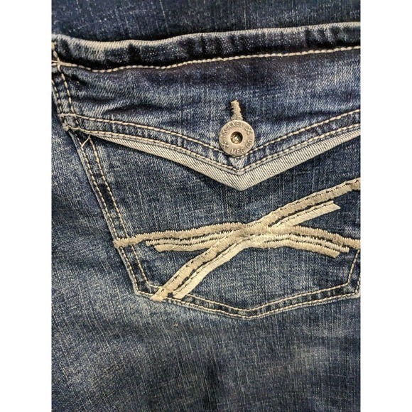 TK AXEL Mens Jeans Size 36X32 Actual 38x30 Slim‎ Fit Boot Cut Light Wash Blue - Picture 3 of 7